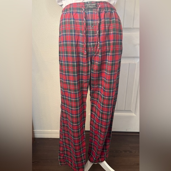 Ralph Lauren Red and Blue Plaid Pajama Pants - Picture 5 of 6
